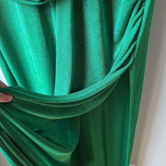 PLT Plus Size Ring Detail Drape Thigh Split Maxi Dress 24 US NWT - Picture 14 of 15